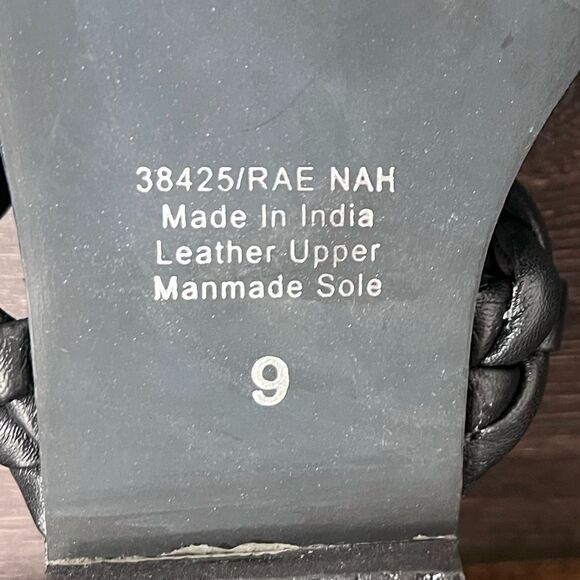 Diba True Rae Nah Leather Braided Sandal in Black, Size 9. New in Box! - Picture 14 of 16